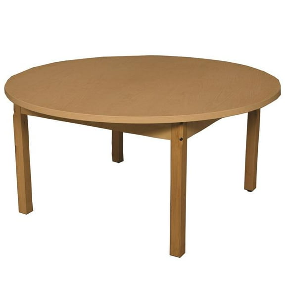 42 in. Round High Pressure&#44; Laminate Table with Hardwood Legs- 20 in.
