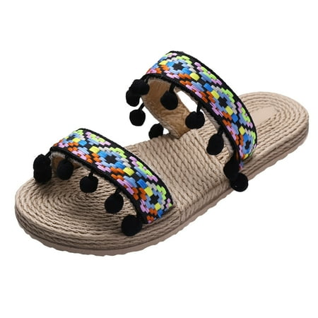 

QYZEU Over The Knee High Boots for Women Flat Womens Slippers Indoor Women S Summer Non Slip Weave Slip On Flat Beach Open Toe Breathable Sandals Shoes Slippers