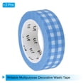 thumbnail image 3 of Uxcell Washi Tape 0.59 Inch x 10.93 Yards, 2 Roll Self Adhesive Grid Pattern Sticker Light Blue, 3 of 6