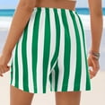 thumbnail image 4 of Inleife Women's Beach Lounge Shorts Casual Striped High Waisted Sleep Pajama Shorts Green L, 4 of 6