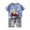 Sky Blue, variant on Baby Boy's Clothing Toddler Boys Clothes Sets Kids Summer Cotton Button Prints Short-sleeved Running Suit 12 18 24 Month 3T 4T 5T Outfits Boy Sweat Outfit 2-Piece Set