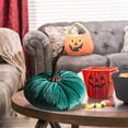 thumbnail image 4 of Elegant Pumpkin Sculpture Desktop Velvet for Autumn Thanksgiving Holiday Tabletop Display Dining Centerpiece Living Room Shelf, 4 of 6