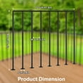 thumbnail image 3 of Black Metal Deck Railing Kit, Outdoor Balcony Railing, Heavy-Duty Rust-Resistant Safety Fence for Porch, Patio, Garden, 3 of 5