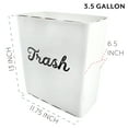 thumbnail image 6 of AuldHome Design White Enamel Trash Can, Rustic Farmhouse Wastebasket for Bathroom, Bedroom, or Office, 6 of 10