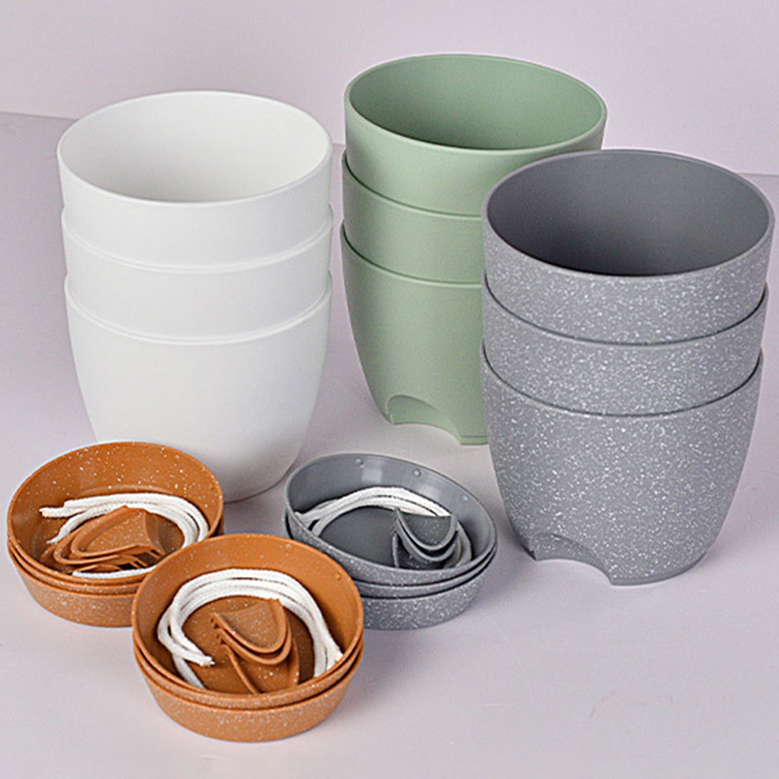 Bobasndm 6 Inch Self Watering Hanging Pots, 3 Pack Hanging Planters with Reservior for Indoor