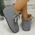 thumbnail image 6 of YLYL Women's Moccasin Snow Boots Warm Fuzzy Fur Lined Winter Indoor Outdoor Ankle Boots, 6 of 9