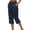 X1 Navy, variant on Ticikt Women’s Lightweight Textured Linen Cropped Capris, Elastic Waist With Pockets Pants for Summer Beach Casual Daily,Black