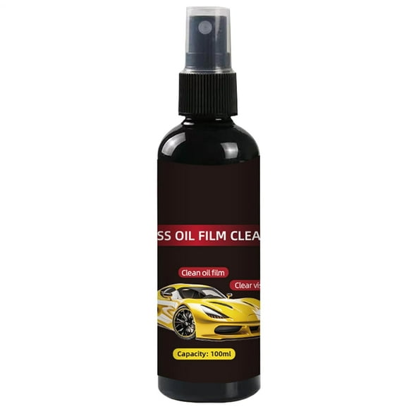 Nettoyant de Film d'Huile pour Vitres de Voiture / 100ml Nettoyant Puissant et Doux pour Film d'Huile, Liquide de Finition pour Vitres Automobiles, pour Voiture Maison Salle de Bain Miroir Porte Fenêtre
