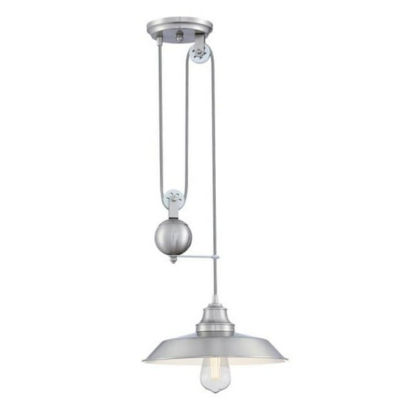 Westinghouse Iron Hill Pulley Pendant Brushed Nickel Finish