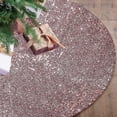 thumbnail image 1 of Falda para árbol de Navidad de oro rosa, tapete para árbol de doble capa con lentejuelas de 48 pulgadas para adornos y decoraciones navideñas de color rosa, 1 of 5