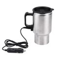 thumbnail image 1 of Hervidor de té eléctrico Hervidor eléctrico para automóvil 12V 450ml Taza calefactora eléctrica de acero inoxidable para viajes en el automóvil Apagado automático Hervidor de viaje Calentador de agua, 1 of 5