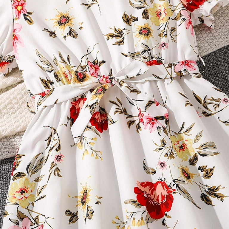 Gelikeya Flower Girl Dresses Girls 7-16 Kids Floral Dress for Wedding European Style Princess Dress Short Sleeve Casual Dress Summer Clothes(Tweens, Gelikeya Flower Girl Dresses Girls 7-16 Kids Floral Dress for Wedding European Style Princess Dress Short Sleeve Casual Dress Summer Clothes(Tweens,