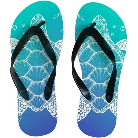 

Hyjoy Women Flip Flops Slippers Ocean Sea Aquatic Turtle Tortoise Sandals for Beach Summer Shower Men Boy Girl Kid