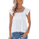 thumbnail image 1 of Blusa Informal de Mujer con Cuello Cuadrado, Volantes, Mangas , Peplum, Babydoll, Sin Mangas, , XXXL, 1 of 8