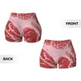 thumbnail image 5 of Lsque Striped Meat Pattern High Waisted Biker Shorts for Women-Tummy Control Fitness Athletic Workout Running Yoga Gym Shorts,Moisture-Wicking-X-Large, 5 of 9