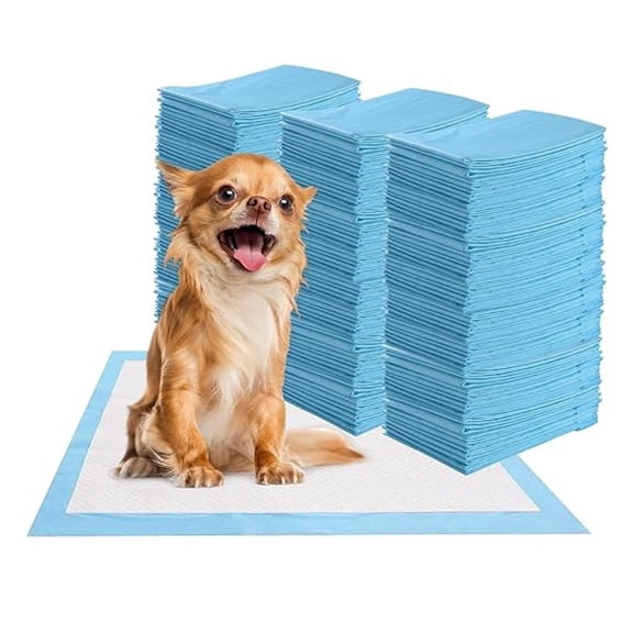 OWNEN Puppy Pee Pads 300 Count, 24''x17'' Dog Potty Pads, Powerful Absorbency, 5-Layer Design, Leak-Proof Disposable Pet Piddle Training Pad for Dogs Doggie Cats Rabbits