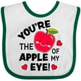 thumbnail image 3 of Inktastic Youre the Apple of My Eye Valentine Pun with Cute Apple Boys or Girls Baby Bib, 3 of 4