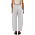 thumbnail image 6 of Tqcoqu Barrel Pants for Women,Baggy High Waisted Wide Leg Trousers,Lightweight Summer Y2k Pants with Pockets,White Women's M-XXL, 6 of 7