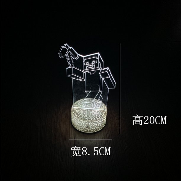 Minecraft 我的世界火把灯可充电火炬钻石矿灯变色瓶武器儿童模型as the picture Deng Xun unisex