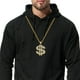 thumbnail image 5 of Cadena Chapada En Oro Con Colgante De Cristal Con El Símbolo Del Dólar. Collar Con Charm De Cadena Hip Hop Para Hombre., 5 of 6