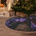 thumbnail image 5 of Fotbe Ornate Purple Floral Vase Pattern Christmas Tree Skirt, Tree Skirts Plush Christmas Decorations, Christmas Tree Skirts Xmas Decorations Holiday Party Decor-36", 5 of 6