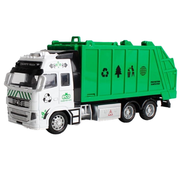 Niños 1:18 Pull Back Alloy ABS Sanitation Truck Toy Niños Modelo de vehículo Niños Regalo de vacaciones Eigraketly WJ3111-01B