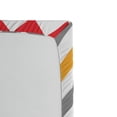 thumbnail image 2 of Ambesonne Colorful Fitted Sheet, Abstract Retro Chevron, Queen Size, Grey Marigold Red, 2 of 2