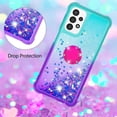 thumbnail image 5 of Phone Case for Samsung Galaxy A13 4G, Shiny Bling Quicksand Effect TPU Bumper Case with Four Corners Anti-Fall Heavy Protection Cover for Samsung Galaxy A13 4G, Blue Purple, 5 of 14