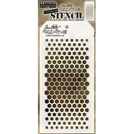 UPC: 0644216934027 | Tim Holtz Layered Stencil 4.125 X8.5 -Gradient Hex