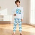 thumbnail image 2 of Kids Outfits Set 6 7 Six Seven Letter Outfits Set Comfortable Girls 67 Doodle Print Long Sleeve Homewear Soft Two Piece Sleepwear White 8-9 Years, 2 of 8