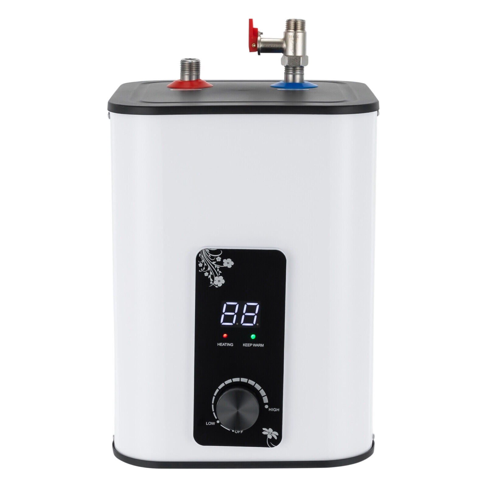 Electric 1.76Gal Instant Water Heater, 1500W Bathroom Tankless Hot Water Heater Point of Use, Under Sink Water Heater for Kitchen Garage Outdoor Indoor, Wall Mounted