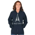 thumbnail image 4 of Military Classic US Space Force Logo Zip Up Hoodie Men's Women's Brisco Brands S, 4 of 6