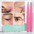 thumbnail image 6 of Bathway Tweezers for Women Facial Hair, Slant & Point Tip 3 Pack Eyebrow Tweezers for Men, Professional Tweezer Set Stainless Steel Precision Tweezers for Eyebrows, Splinter, Ingrown Hair Removal, 6 of 7