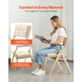 thumbnail image 3 of VEVOR Wooden Folding Chairs with Cushion,Set of 2, Portable Foldable Cushion Chair with Wooden Frame,Modern Padded Dining Chair for Kitchen, Office, Wedding, Party, Dining Room, Easy Assembly, Beige, 3 of 9