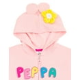 thumbnail image 4 of Peppa Pig Toddler Girls Fleece Zip Up Hoodie Pink 5T, 4 of 5