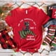 thumbnail image 2 of Camisetas con estampado de gato para mujer, ropa divertida de Navidad para amantes de los gatos, 2 of 5