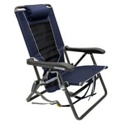 GCI Outdoor Backpack Event Compact Reclining Low Profile Camping Chair, Blue