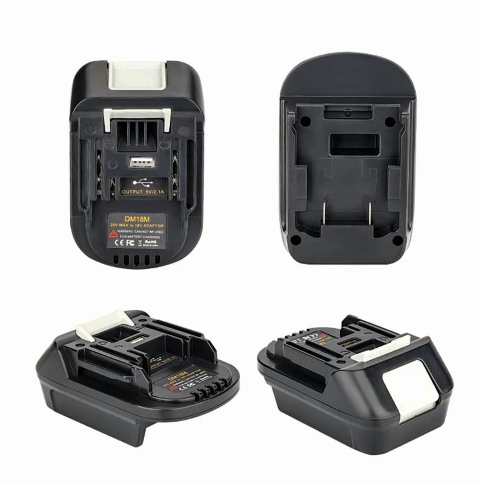 Battery Convertor Adapter For Mil*wau*kee 18V For De*walt 20V to For Ma*kita 18V Power Tools Bl1830 With USB charging port