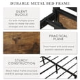 thumbnail image 6 of BTMWAY Full Size Metal Platform Bed Frame with Wooden Headboard and Footboard, No Box Spring Needed, 1100lbs Capacity, Rustic Brown, 6 of 10
