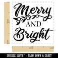 thumbnail image 2 of Merry and Bright Mistletoe Christmas Self-Inking Rubber Stamp Ink Stamper - Black Ink - Small 1 Inch, 2 of 7