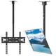 thumbnail image 1 of mornwell Soporte de TV Techo,Soporte Ajustable de TV/Monitor de Pantalla de 26 a 65 Pulgadas M&aacute;x 30KG,Soporte TV Techo de Inclinable y Giratorio,Ajuste Telesc&oacute;pico de Altura,M&am, 1 of 8