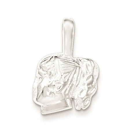 925 Sterling Silver Polished Girl Open-back Charm Pendant