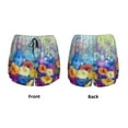 thumbnail image 6 of Uemuo Spring Flower Seasonal Pattern Women's Athletic Shorts High Waisted Running Shorts with Liner Pockets Gym Elastic Workout Shorts-Small, 6 of 9