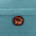 thumbnail image 3 of Jordan Manufacturing 20" x 20" Turquoise Solid Square Reversible Decorative Throw Pillow with Front Button, 3 of 5