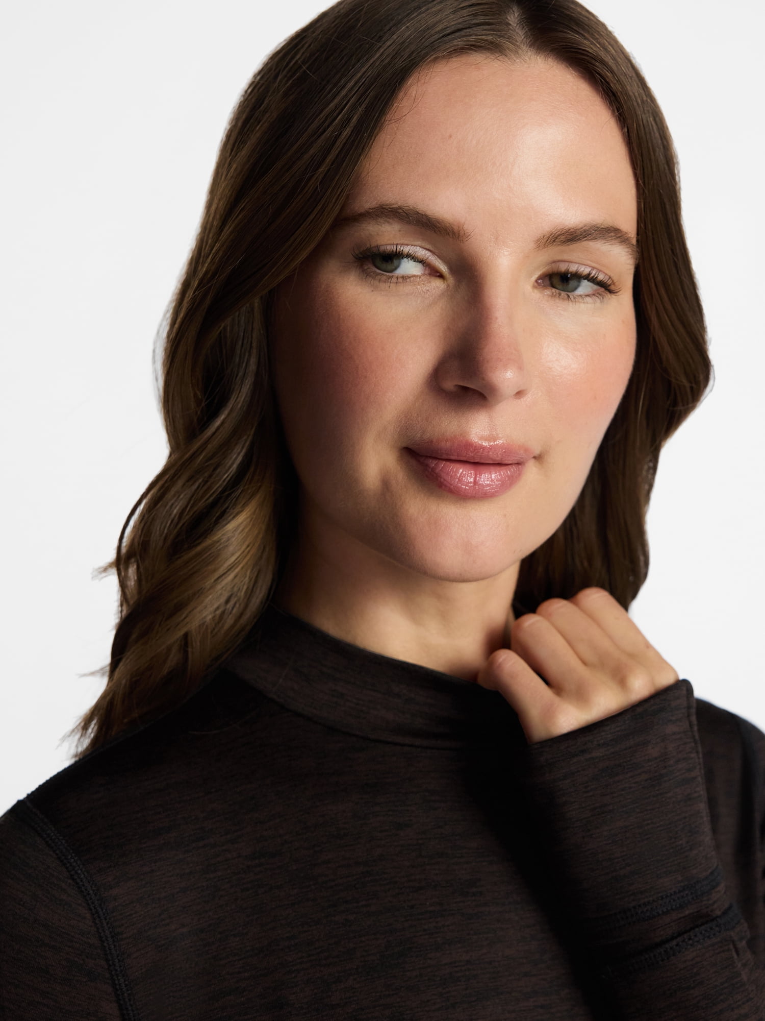 ClimateRight by Cuddl Duds Women's Warm Plush Warmth Mock Neck Base Layer Thermal Top, Sizes XS to 4X