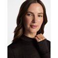 thumbnail image 4 of ClimateRight by Cuddl Duds Women's Warm Plush Warmth Mock Neck Base Layer Thermal Top, Sizes XS to 4X, 4 of 5