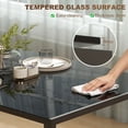 thumbnail image 4 of HOMCOM Rectangular Dining Table, Tempered Glass Kitchen Table w/ Steel Legs, 4 of 10