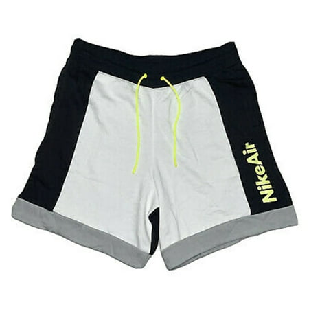 Nike Sportwear Air Fleece Mens Active Shorts Size L, Color: White/Black/Volt