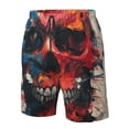 thumbnail image 4 of Lukts Abstract Colorful Skull Art Print Mens Swim Trunks Quick Dry Swim Shorts with Funny Beach Shorts-Small, 4 of 6