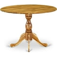 thumbnail image 4 of East West Furniture DMT-ANA-TP Dublin Kitchen Dining Table - a Round Wooden Table Top with Dropleaf & Pedestal Base, 42x42 Inch, Natural, 4 of 10